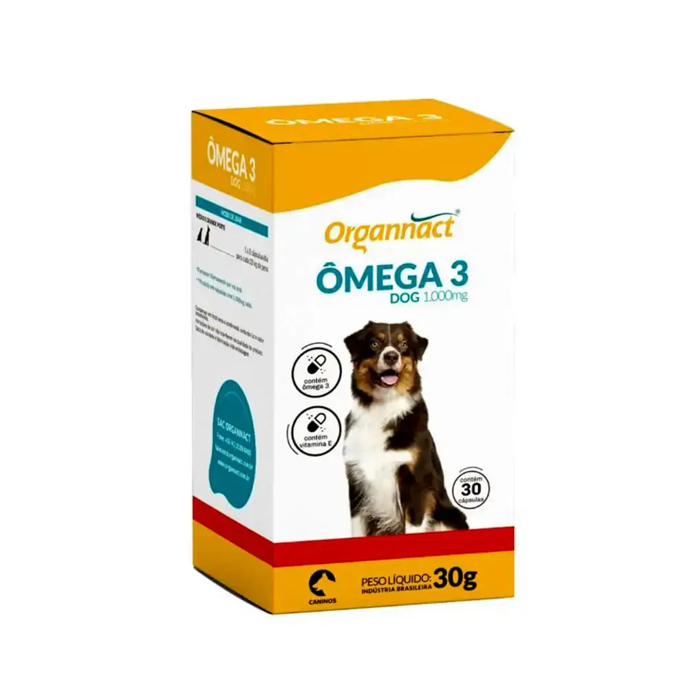 Ômega 3 Dog Organnact 30 Cápsulas 1000mg