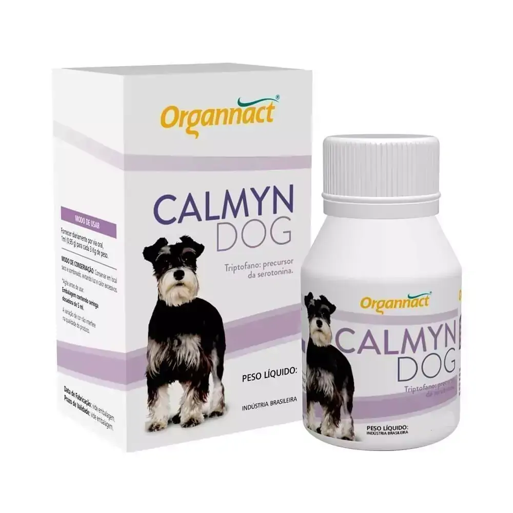 Calmyn Dog - Suplemento Mineral Vitamínico Aminoácido com Triptofano para Cães - Organnact (120 ml)