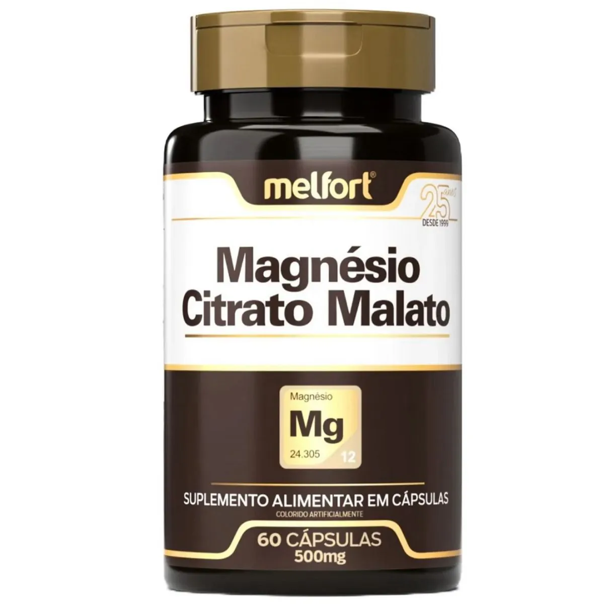 KIT 02 MAGNESIO CITRATO MALATO 60 CAPS 500MG MELFORT
