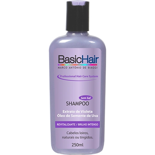 Shampoo Brilho Intenso P/ Cabelos Loiros  Basic Hair