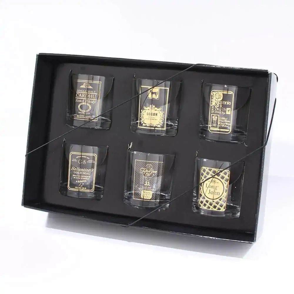 Cj.6 Copos Elegance W.bx.ouro