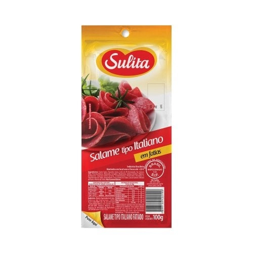 Salame Italiano Fatiado Sulita 100g