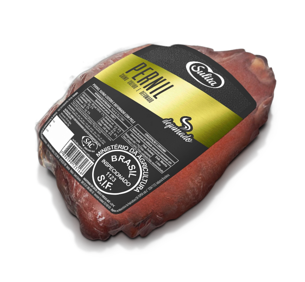 Pernil Suíno Cozido E Defumado Sem Osso Sulita