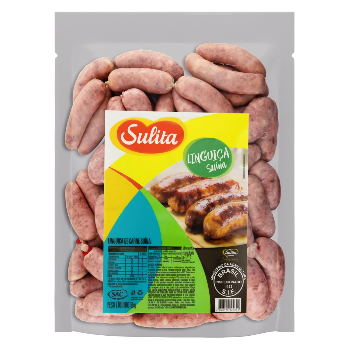 Linguiça De Carne Suína Sulita 5kg