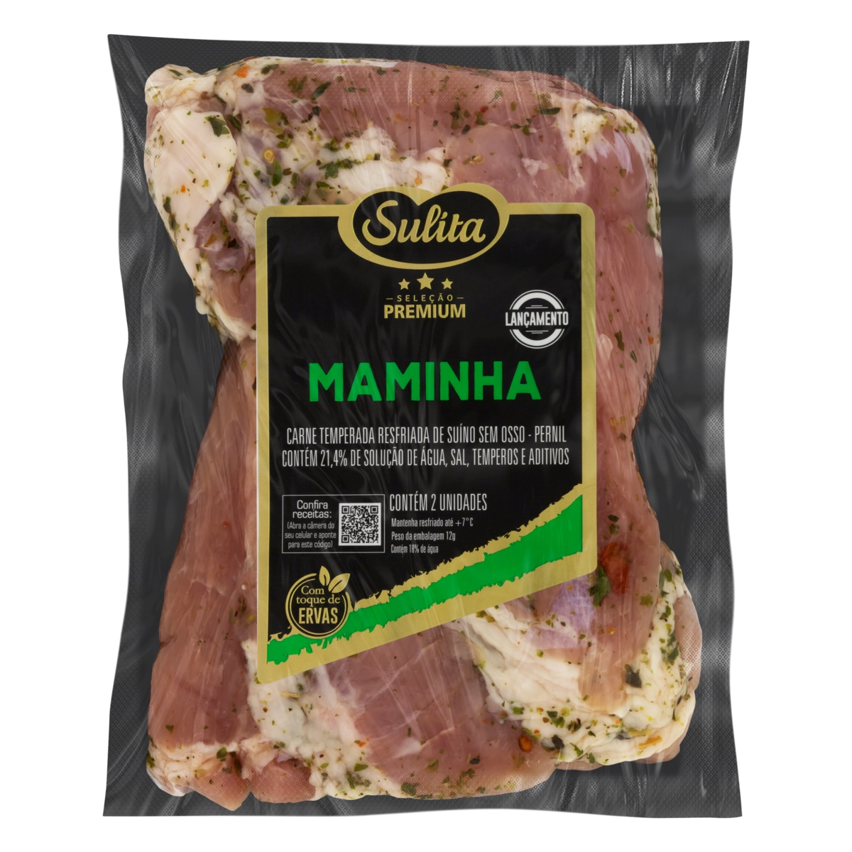 Maminha Suína Resfriada Temperada Sem Osso Sulita Seleção Premium 2 Unidades