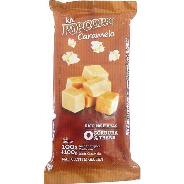 Kit Pipoca Popcorn Caramelo 200g