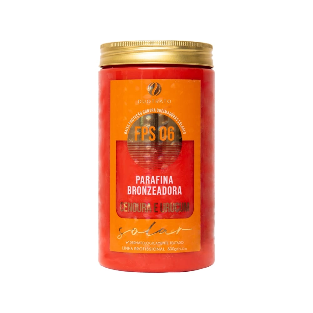 Parafina Bronzeadora Fps 6 830g Cenoura E Urucum