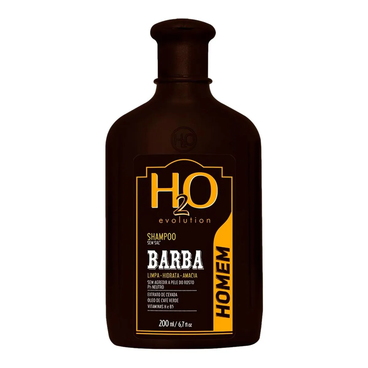 Shampoo Para Barba H2o Evolution Homem Frasco 200ml