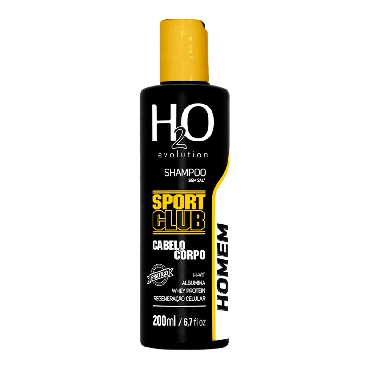 Shampoo H2o Evolution Homem Sport Club Frasco 200ml