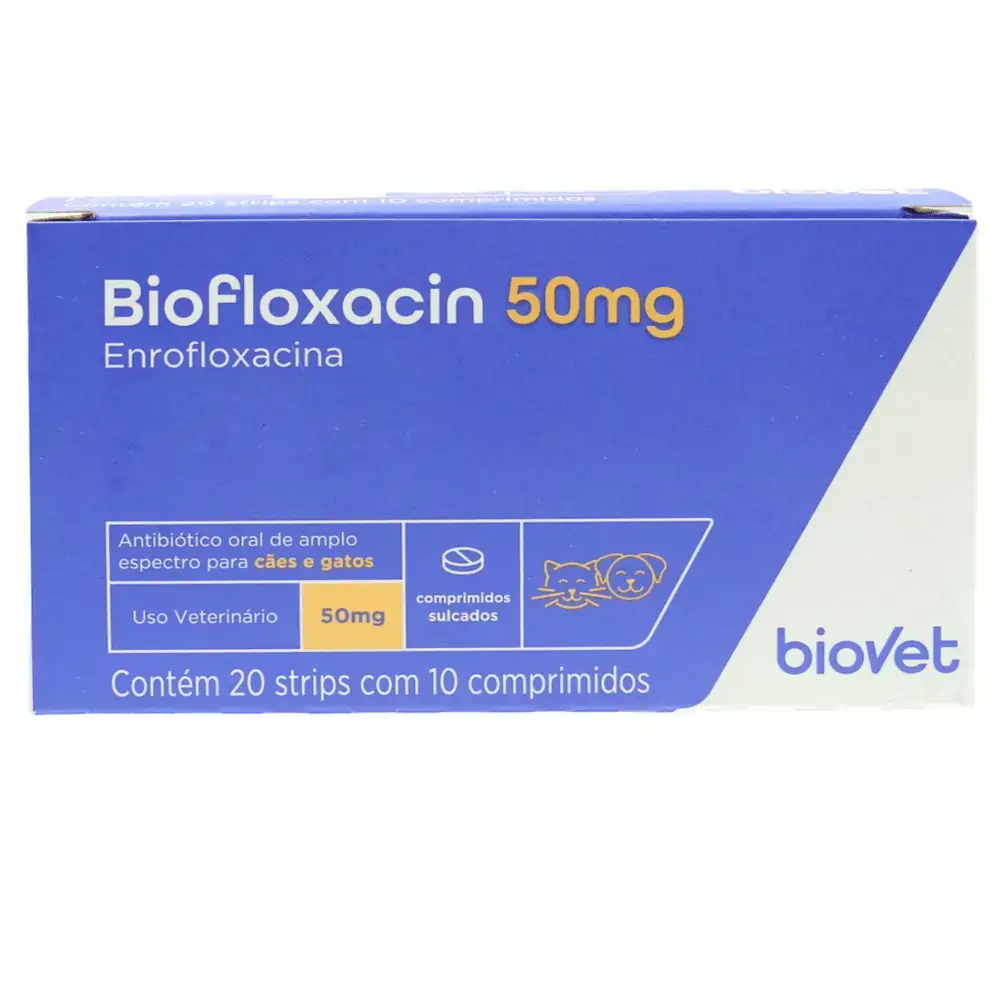 Antibiotico Biofloxacin 50mg Ct/10 Comprimidos