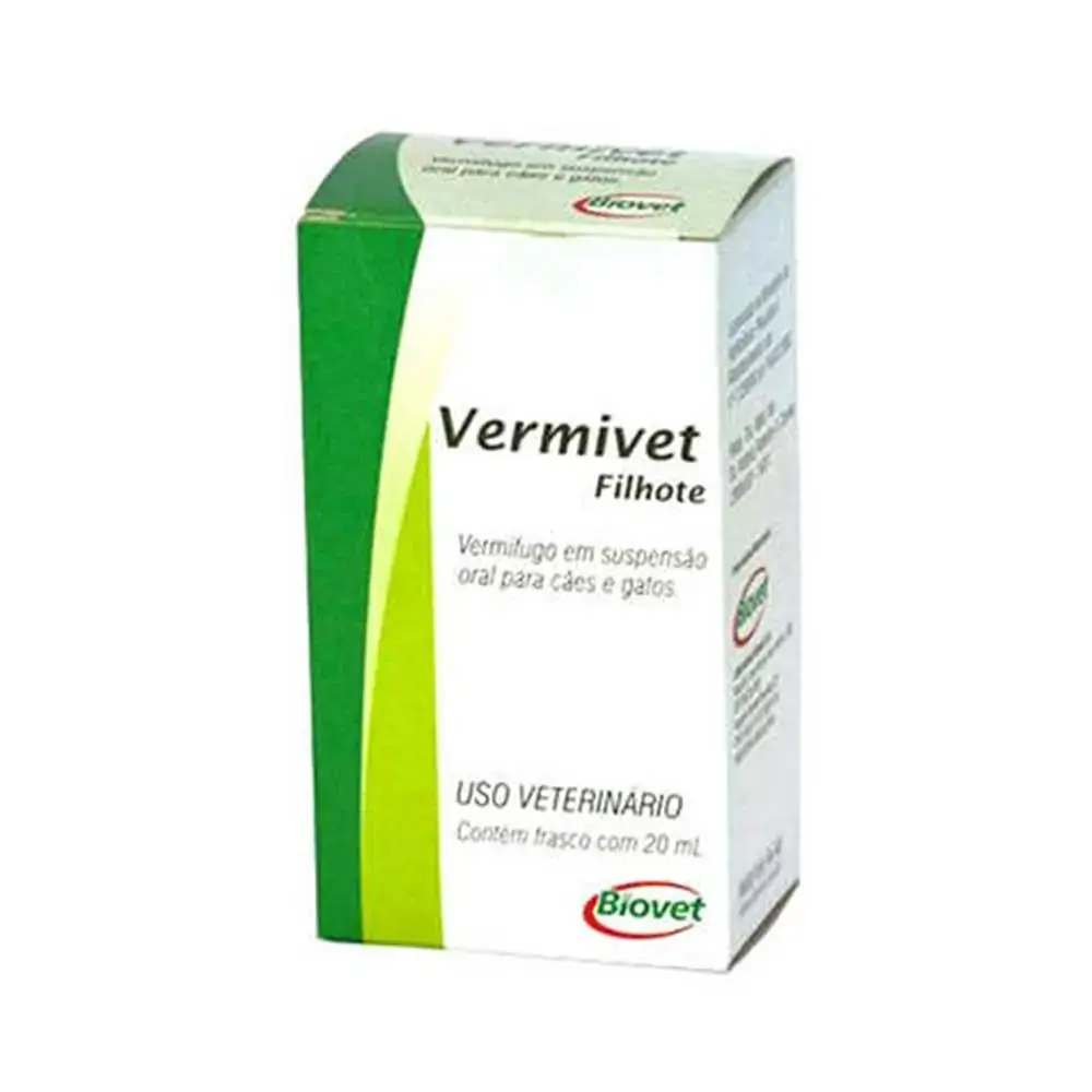 Vermífugo Vermivet Filhote 20ml Biovet
