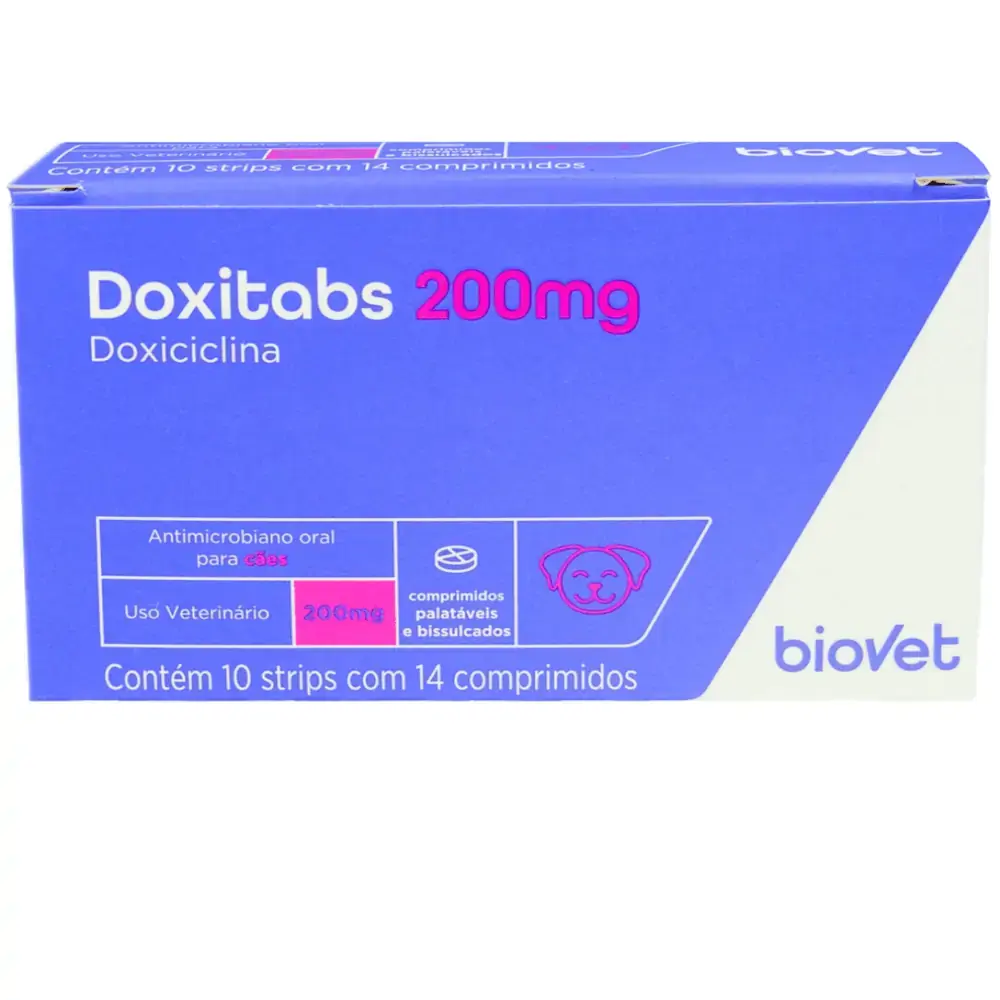 Doxitabs 200mg com 140 Comprimidos para Cães Biovet