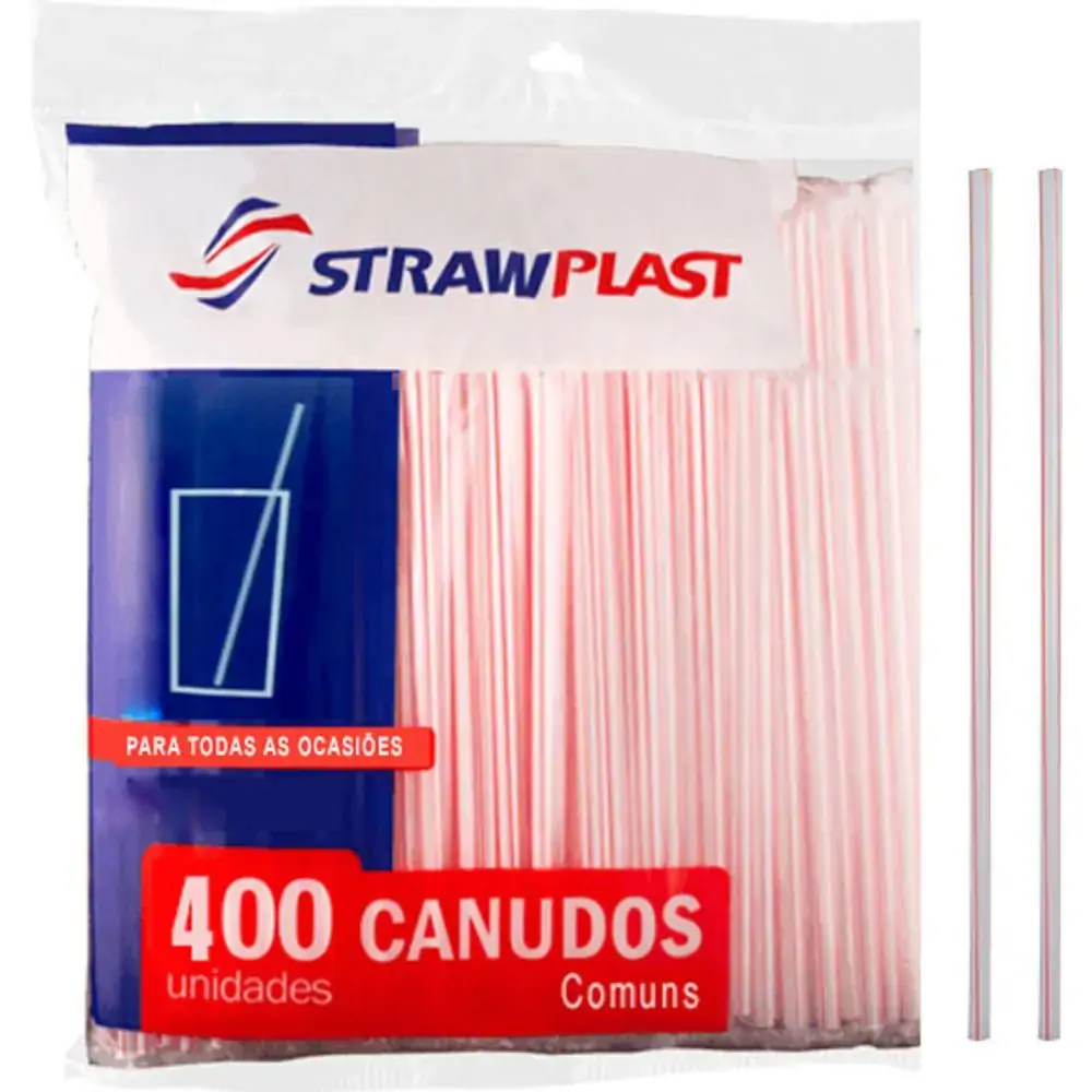 Canudos Plast Strawplast Refiger 15x400