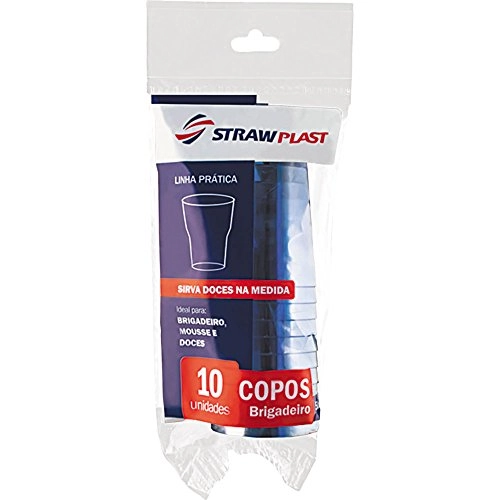 Copo Brigadeiro Strawplast 50ml Azul Neon