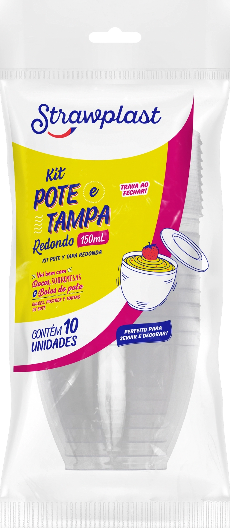 Pote Cristal 100ml C/tamapa C/10