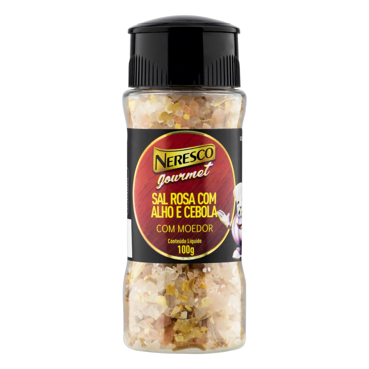 Sal Rosa Com Moedor Alho E Cebola Neresco Gourmet Frasco 100g