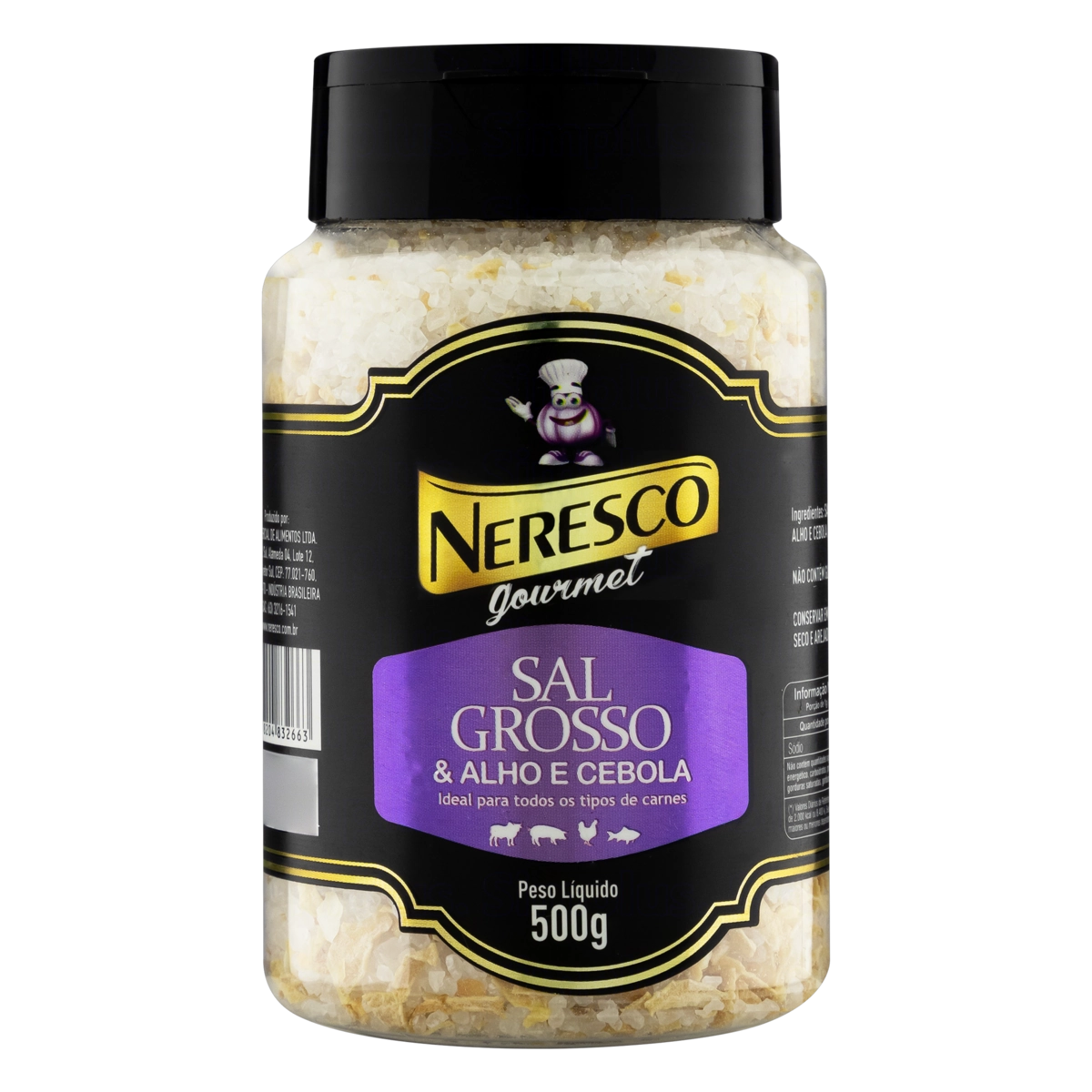 Sal Grosso Alho E Cebola Neresco Gourmet Frasco 500g