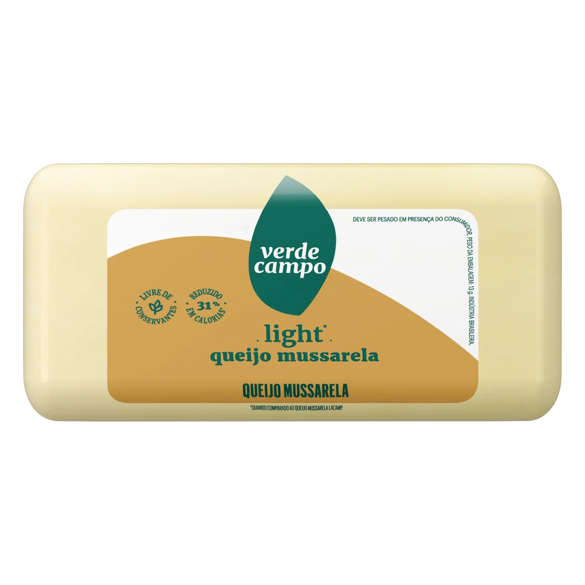 Queijo Mussarela Light Verde Campo