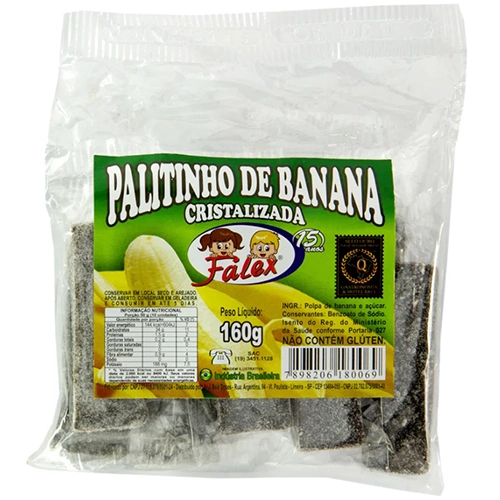 Doce Bananada Falex Cristalizada Sache 160g
