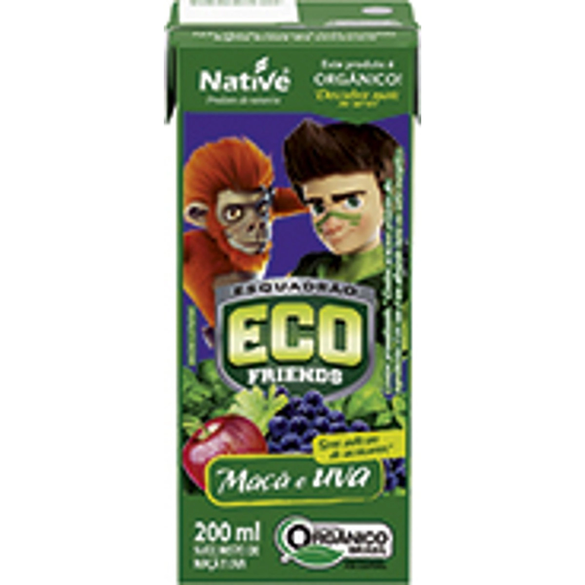 Néctar Orgânico Sabor Maçã e Uva NATIVE 200g