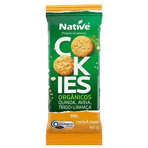 Cookie Native Organico Graos E Mel 40g