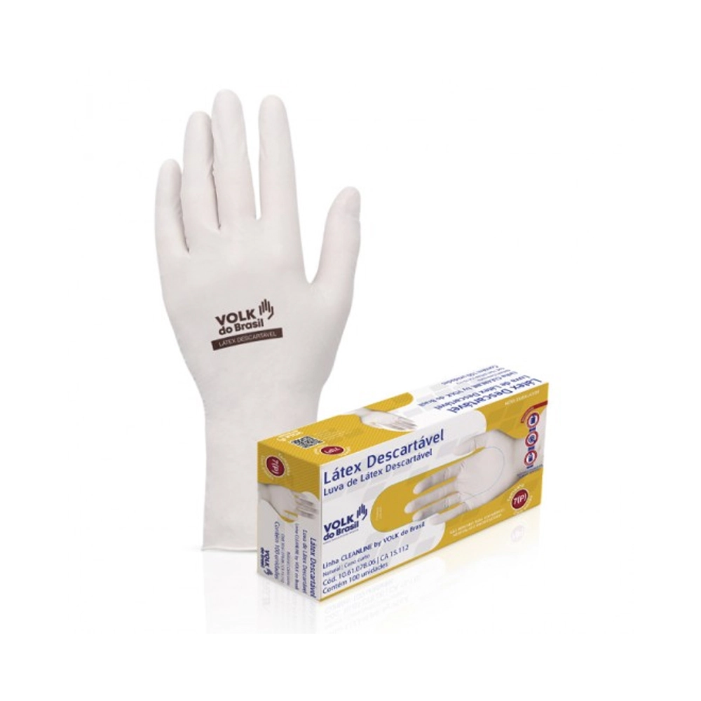 Luva Latex Volk P/proced Caixa C/100 Peq