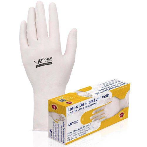 LUVA DE PROCEDIMENTO LATEX DESCARTAVEL M C/PO C/100 VOLK