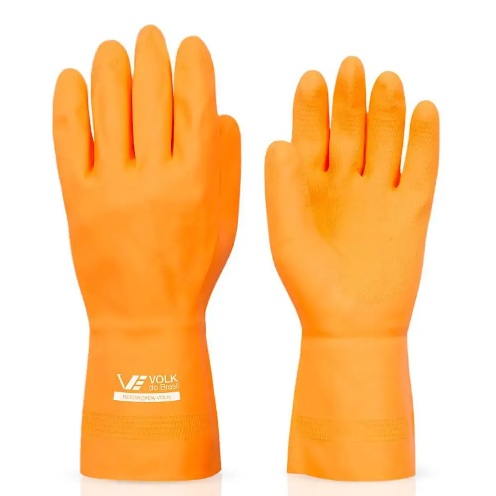 Loja Luva Latex Laranja C/forro Tam.g