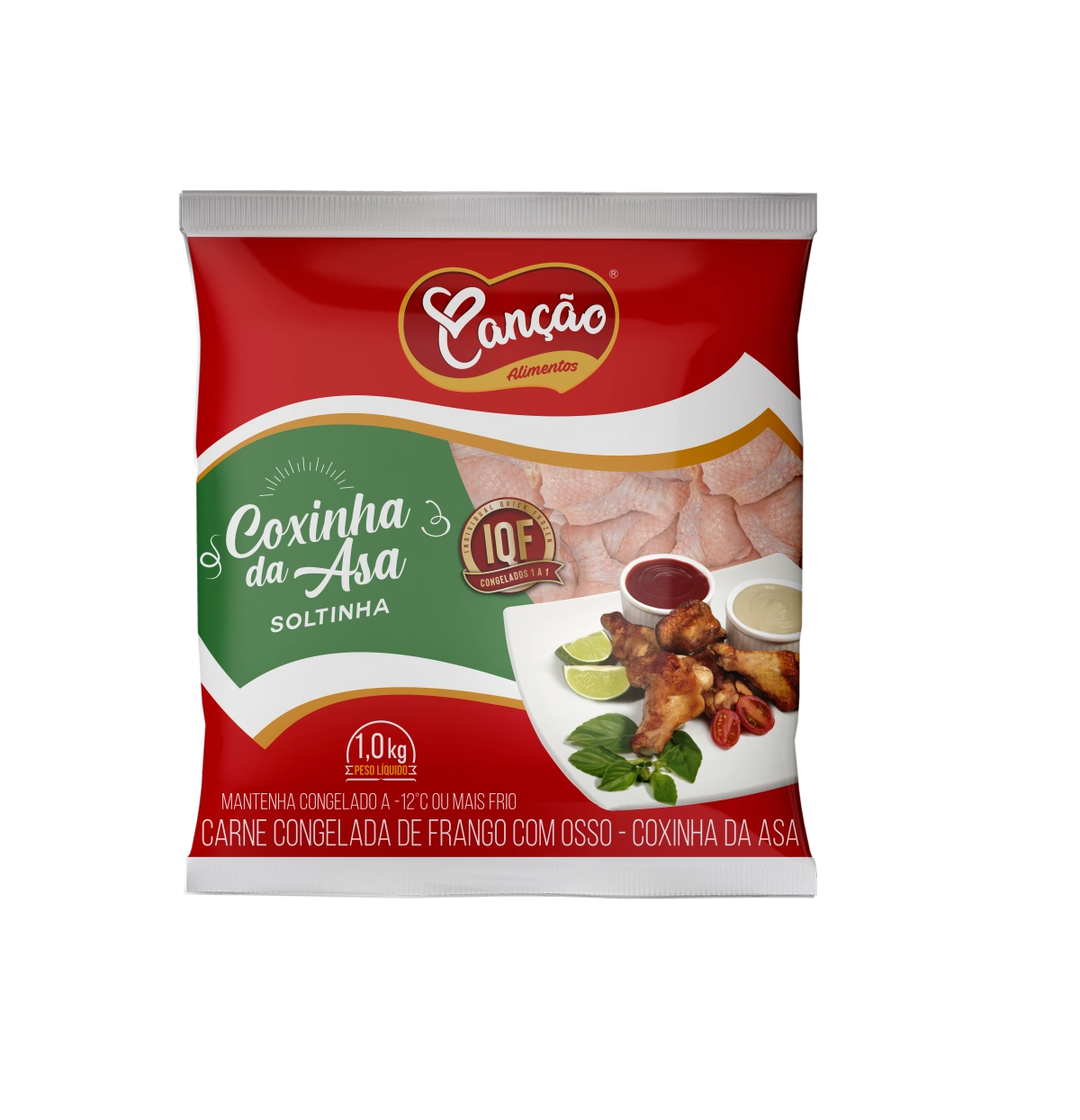 Coxinha da Asa de Frango Cancao Congelada Iqf 1kg