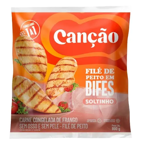 File Peito De Frango Cancao Em Bifes 800g