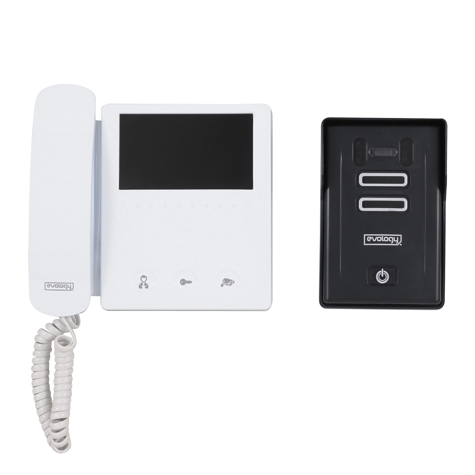 Kit Vídeo Porteiro 4.3 EV4300 Branco Evology