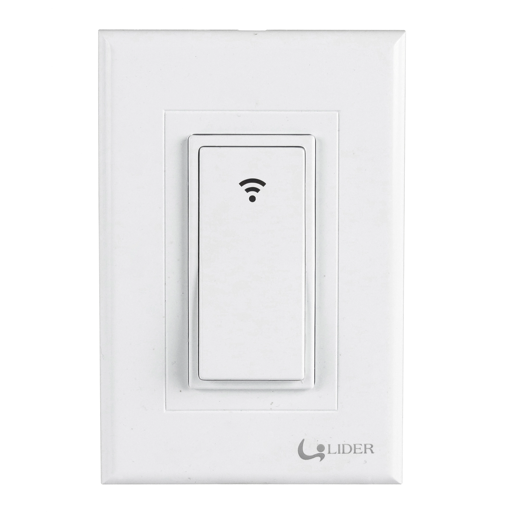 Conjunto Interruptor Simples Inteligente WiFi Branco Líder