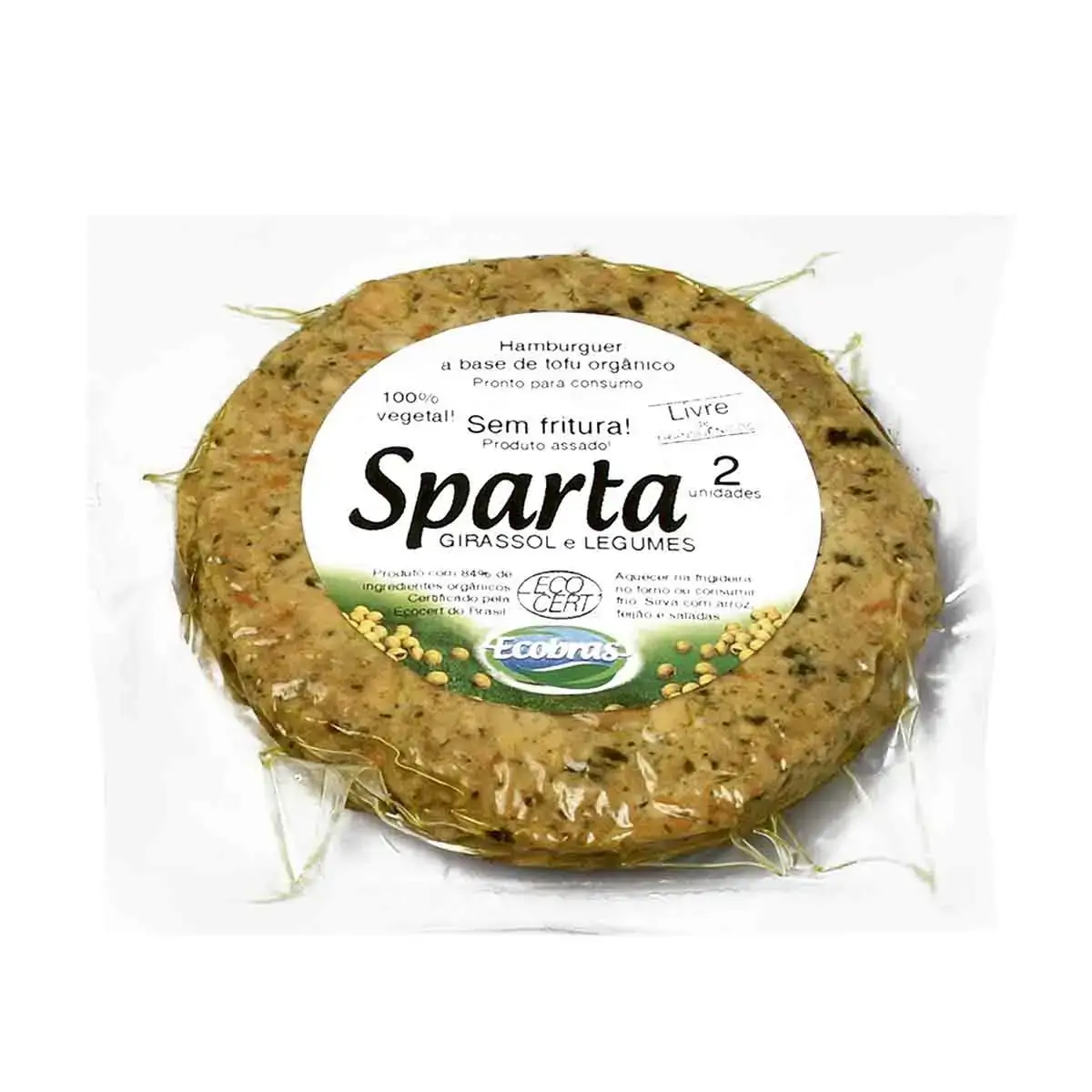 Tofu Burguer SPARTA Sabor Girassol e Legumes 180g