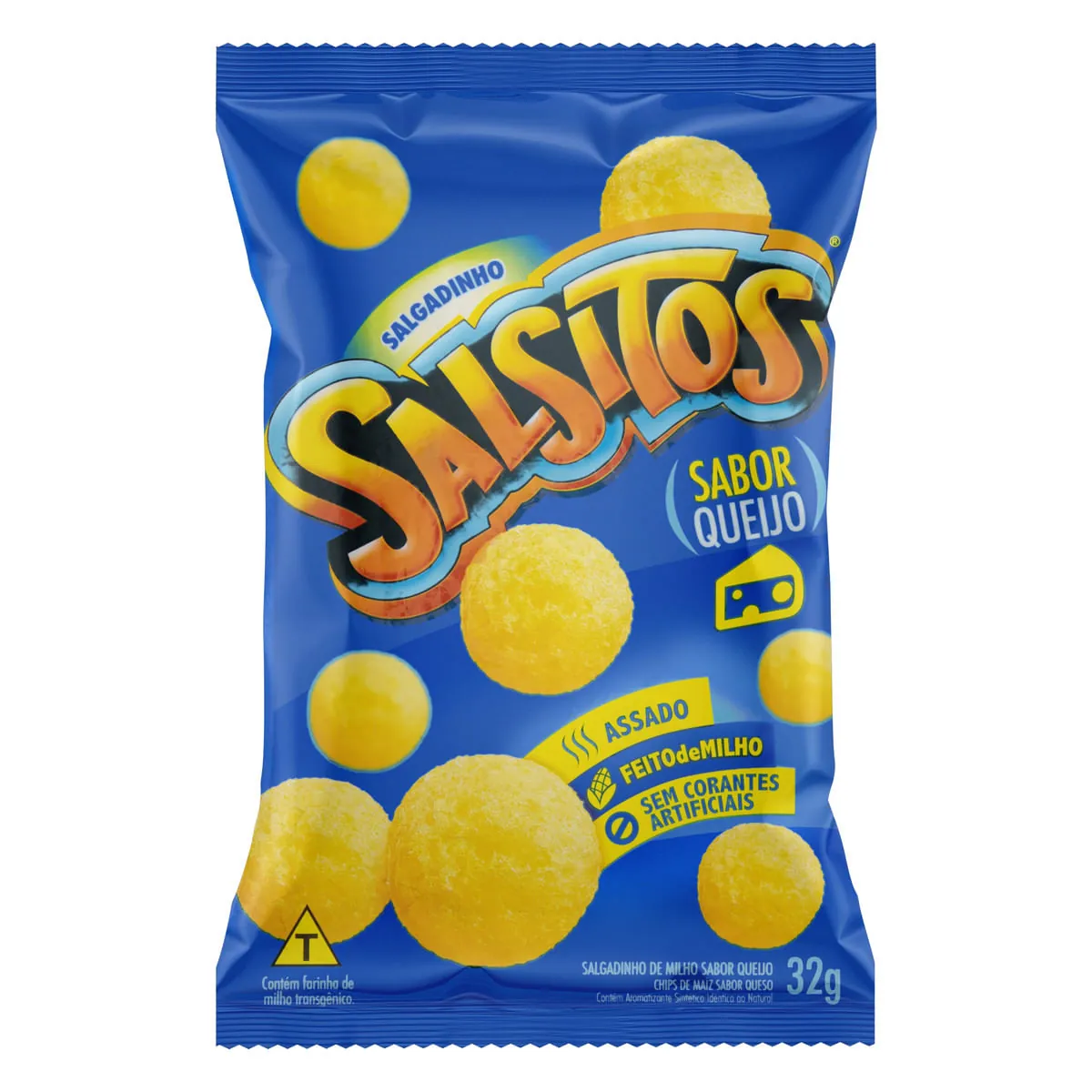 Salgadinho de Milho Queijo Salsitos Pacote 32 g