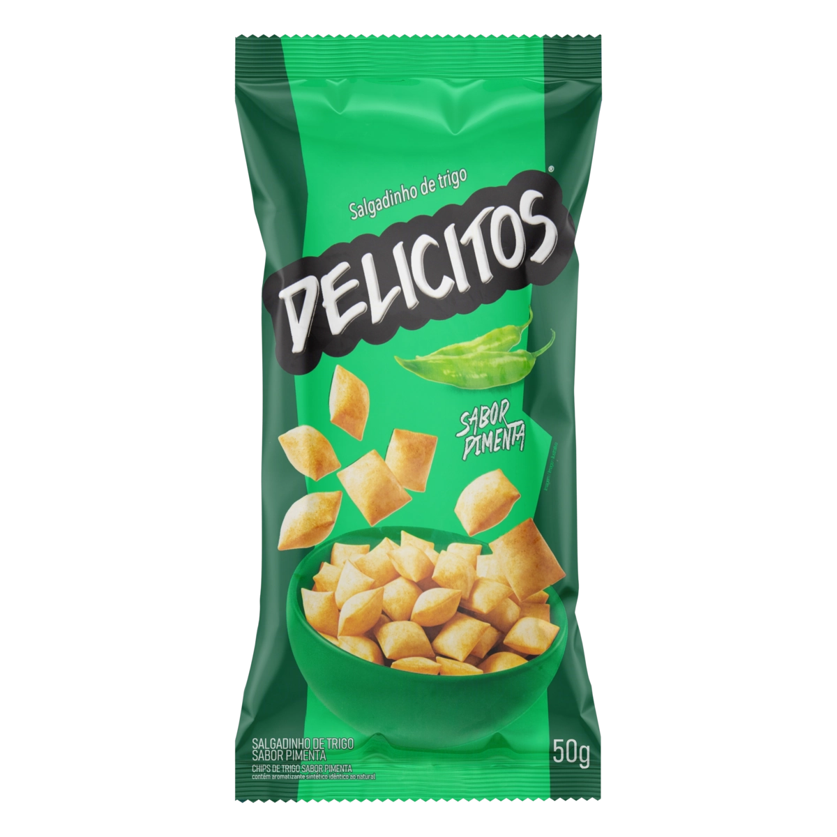 Salgadinho De Trigo Pimenta Delicitos Pacote 50g