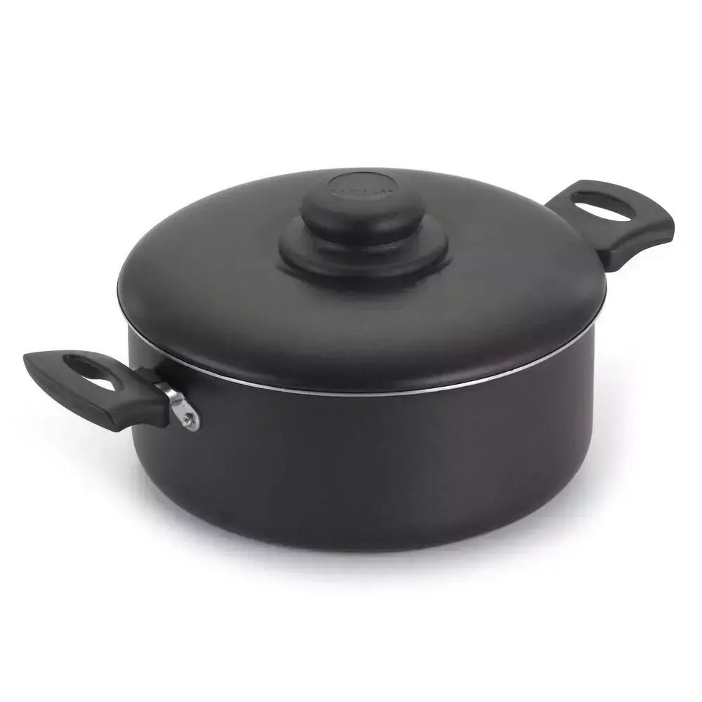 Caçarola Antiaderente Preta Fosca 24 cm - Alumínio Nacional