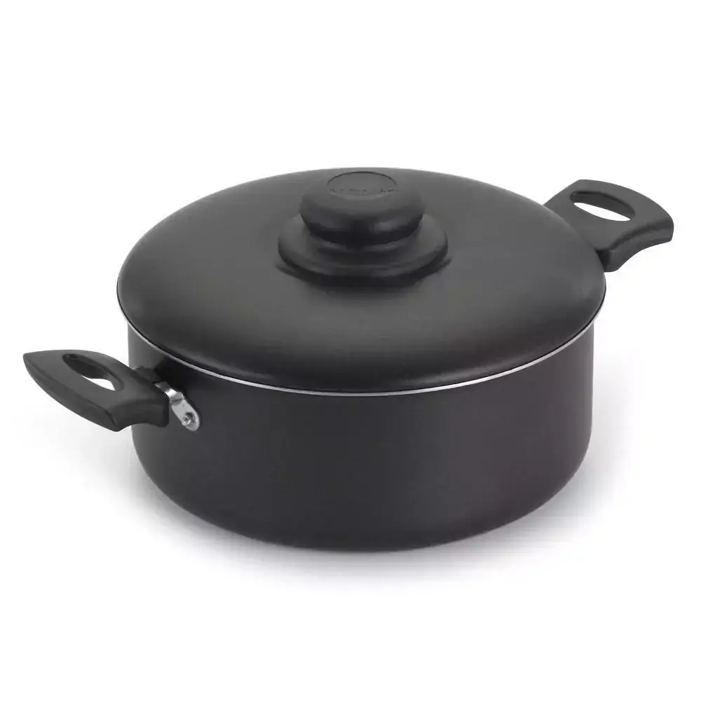 Caçarola Antiaderente Preta Fosca 20 cm - Alumínio Nacional