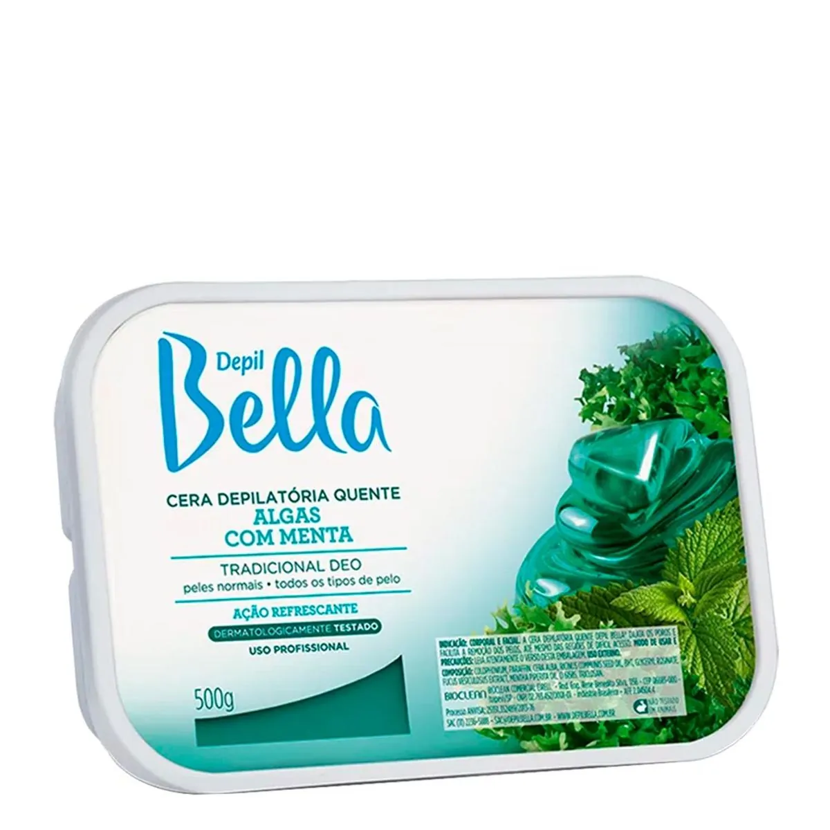 Cera Quente em Barra Depil Bella Algas com Menta Deo 500 g