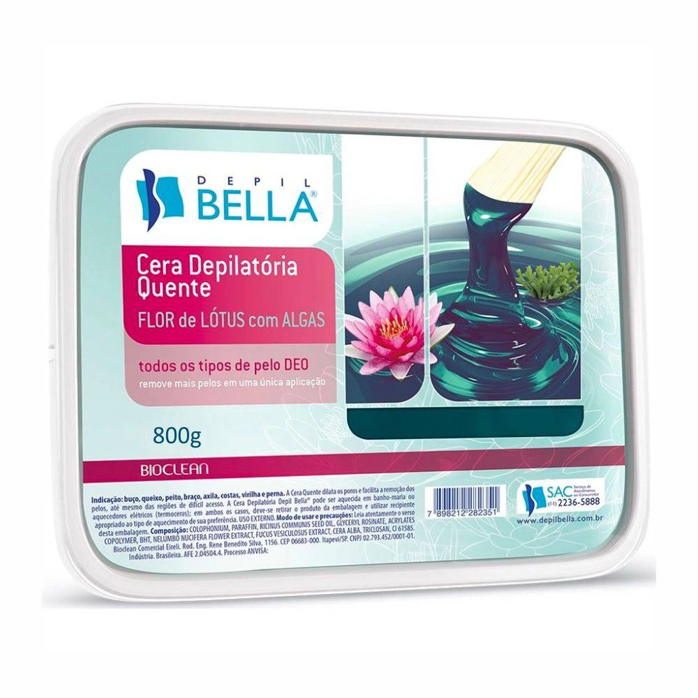 Cera Quente Depilatoria Flor De Lotus 800g Depil Bella