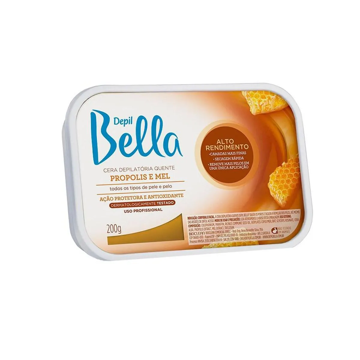 Cera Quente em Barra Depil Bella Própolis e Mel Alto Rendimento 200 g