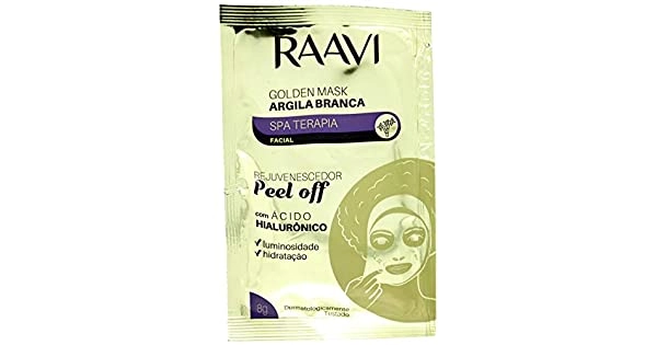 Caixa Máscara Golden Ácido Hialurônico - Peel Off Mask Raavi | 50 un