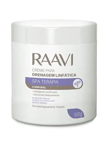 Creme Para Drenagem Linfática Raavi | 500 g