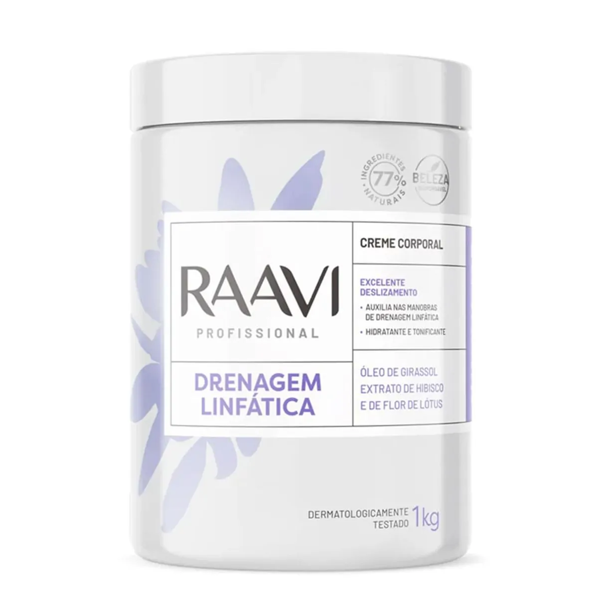 Creme Corporal Raavi Drenagem Linfática 1k