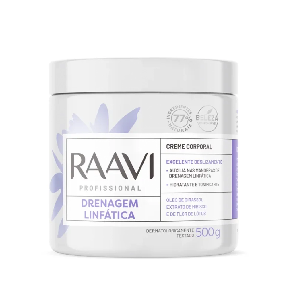 Creme P/massagem Raavi Linfatica 500g