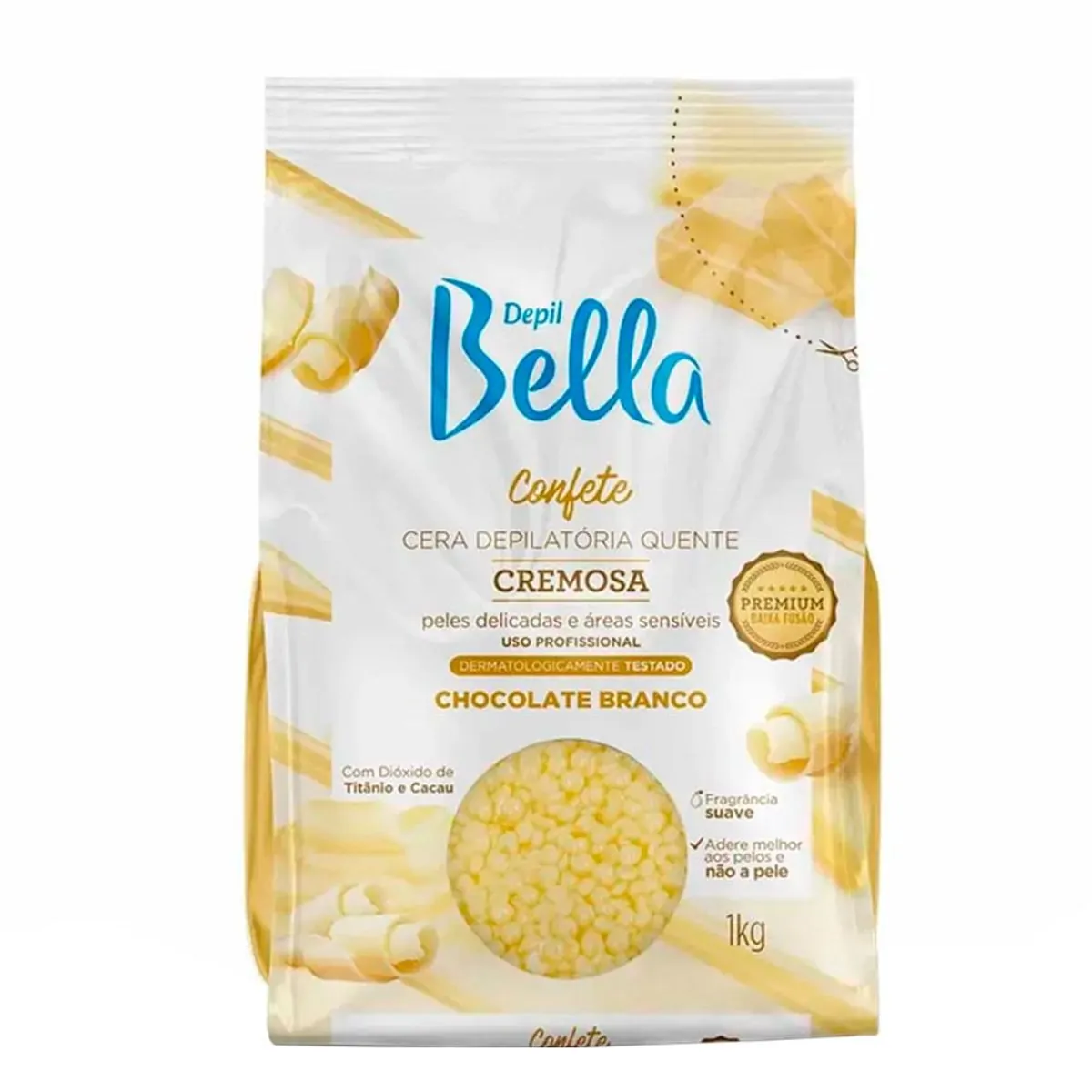 Depil Bella Cera Confete 1kg Choc Branco