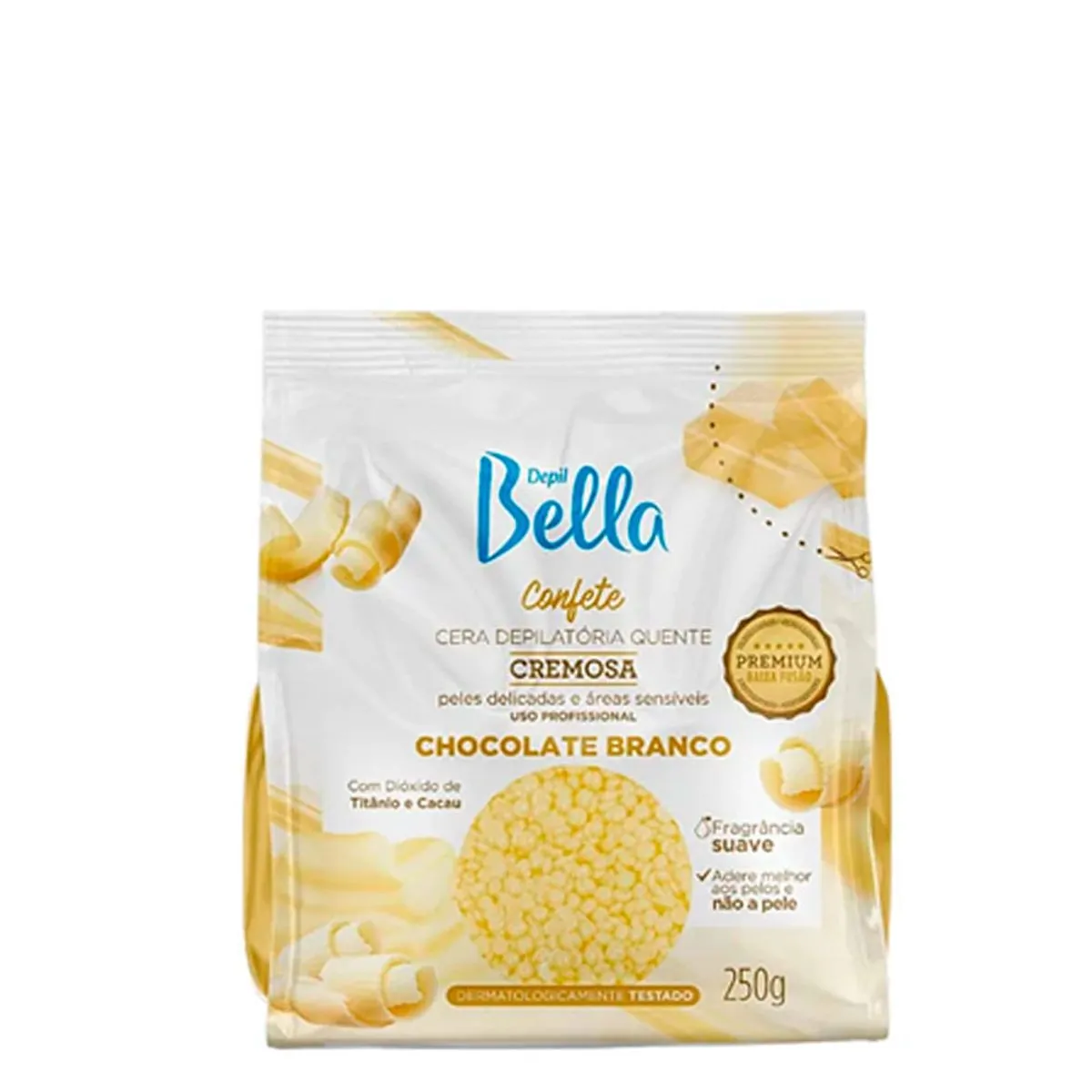 Depil Bella Cera Confete 250g Choc Branco