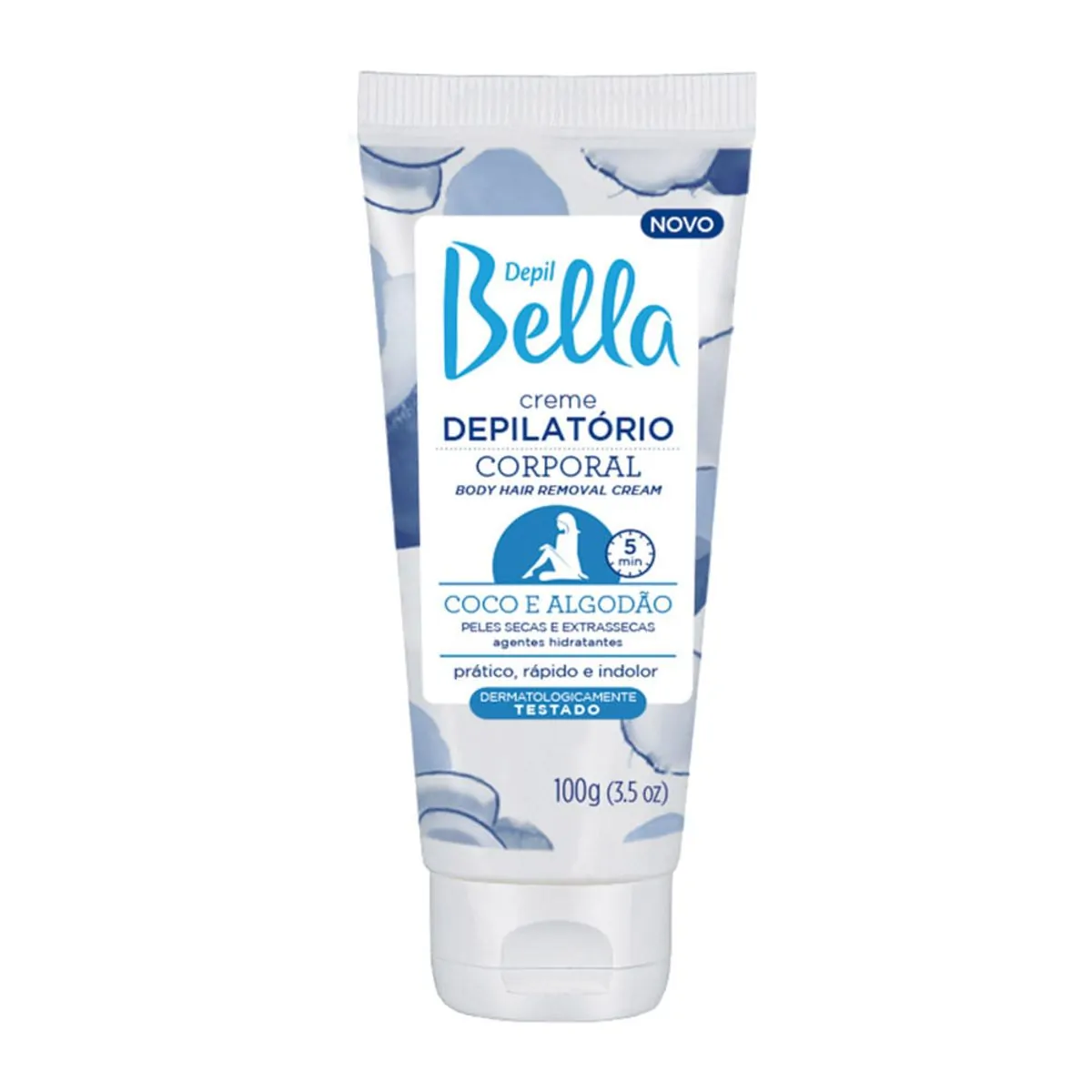 Depil Bella Creme Depilatório Corporal Coco E Algodão 100g