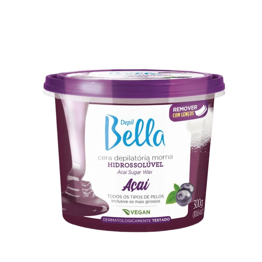 Cera Depilatoria Depil Bella Hidrossoluvel Acai 300gr