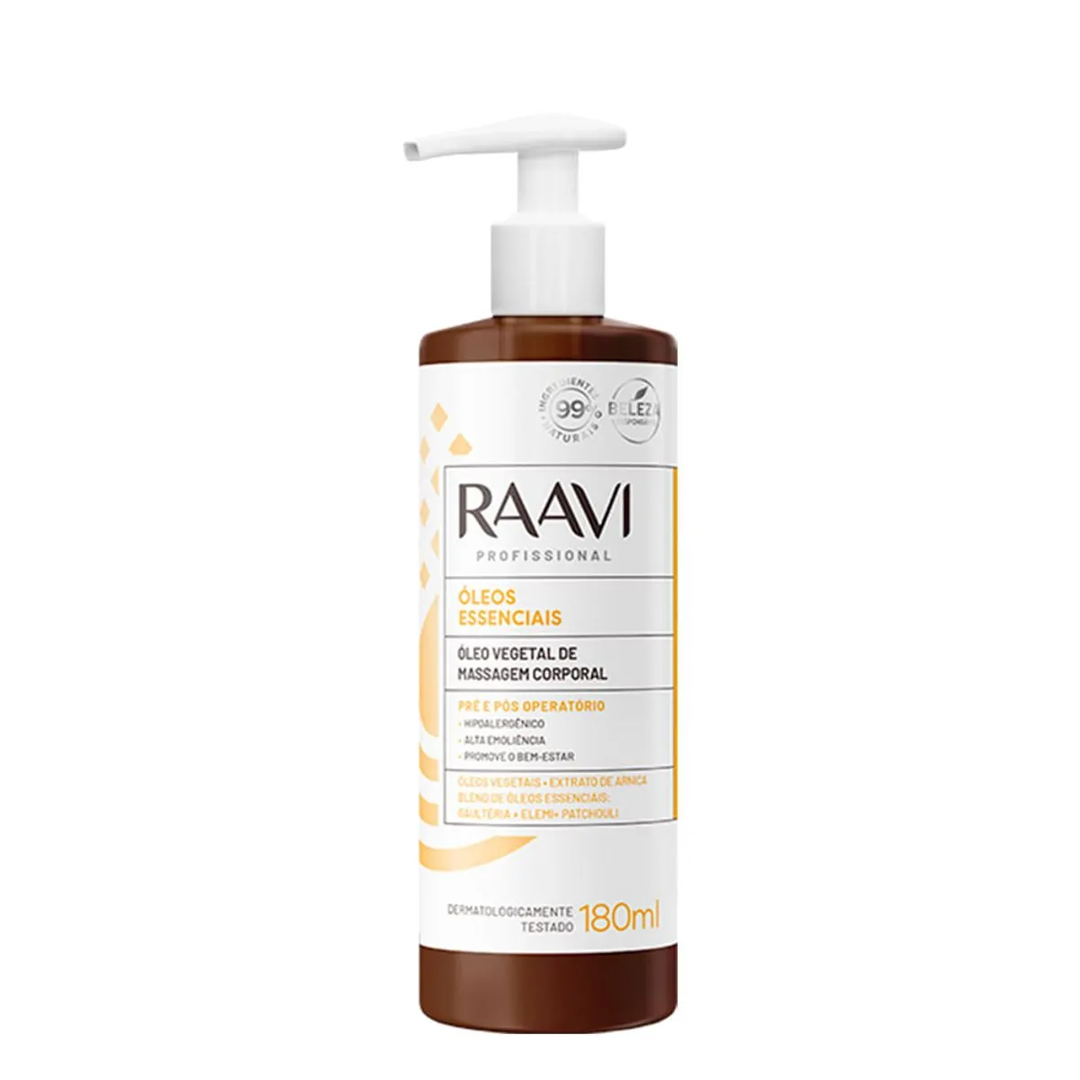 óleo Vegetal Massagem Corporal Raavi 180 Ml