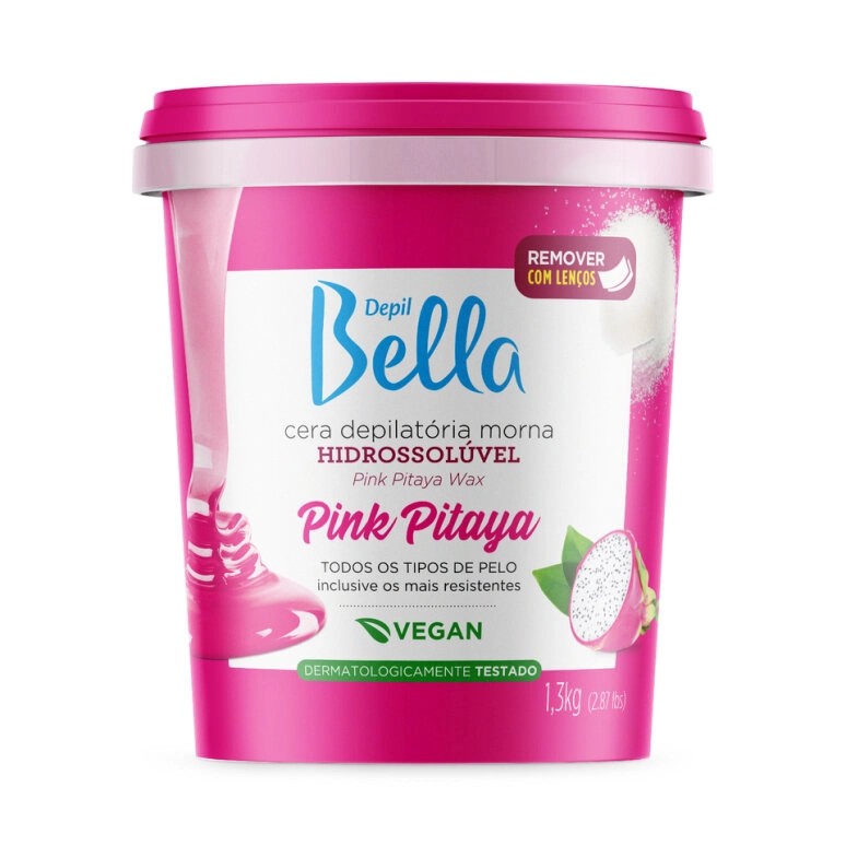 Cera Hidrossoluvel Depil Bella Pink Pitaya 1,3kg